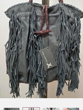 Unbranded Gray Women’s Tote Bag with Brown Interior
